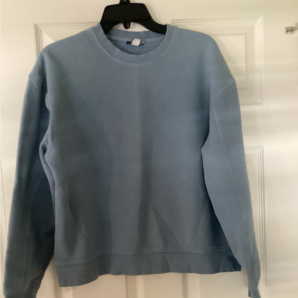 Topshop Blue Crewneck Sweater Classic Casual Fit Small